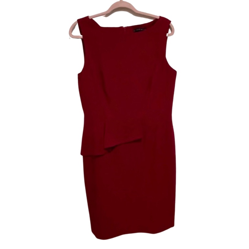 1004 Red Antonio Melani Figure Flattering Dress